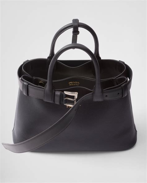 prada buckle medium leather handbag with belt|Women's Buckle medium leather handbag .